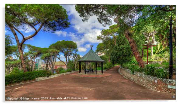 Alameda Gardens Pavillion Gibraltar Acrylic by Wight Landscapes