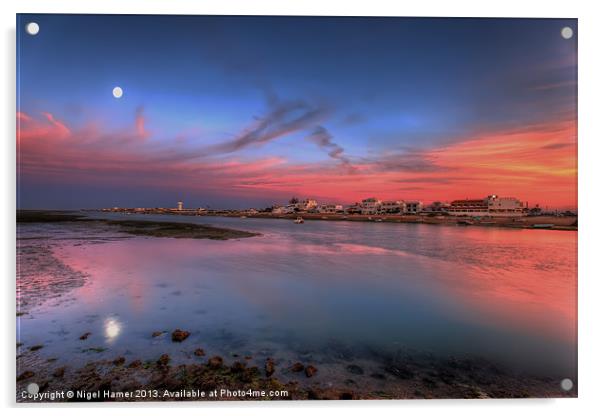 Ilha de Faro Sunset Acrylic by Wight Landscapes