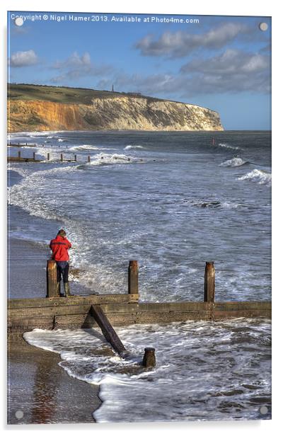 Culver Cliffs Acrylic by Wight Landscapes