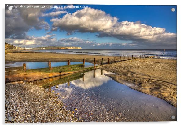 Welcome Beach  Shanklin Acrylic by Wight Landscapes