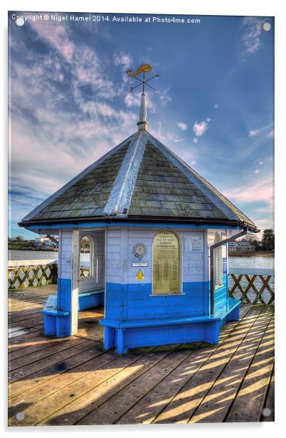 Yarmouth Pier Rotunda Acrylic by Wight Landscapes