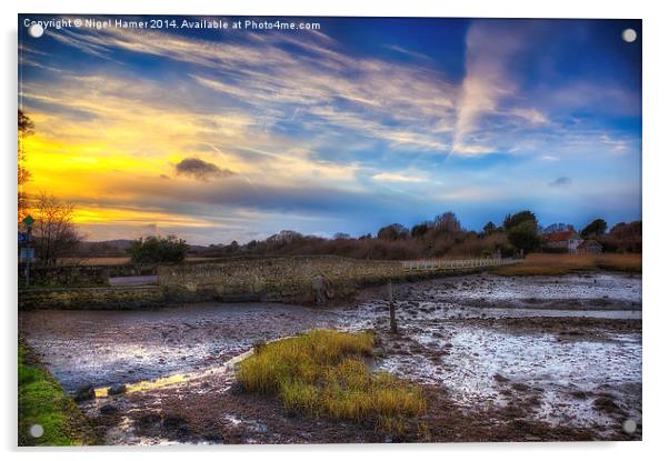 Causeway Sunset Acrylic by Wight Landscapes