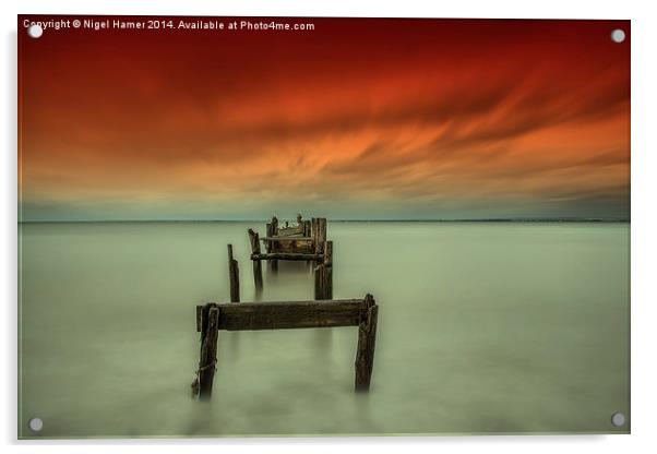 The Broken Jetty Acrylic by Wight Landscapes