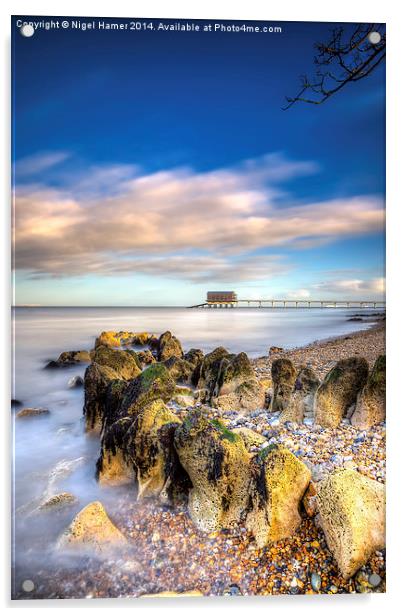 Bembridge Beach Acrylic by Wight Landscapes