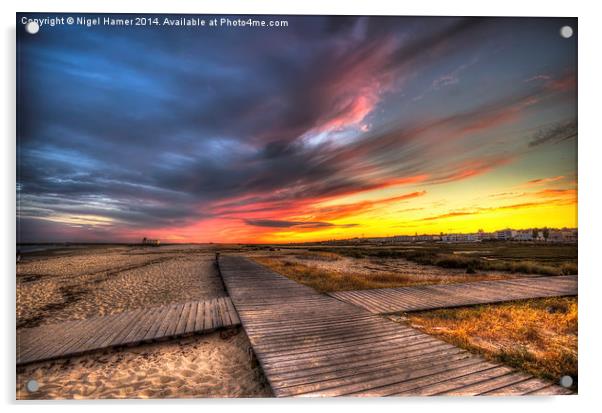 Down On The Boardwalk Acrylic by Wight Landscapes