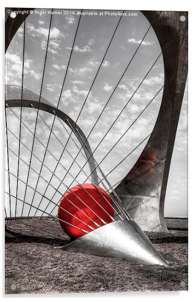 Football Crazy Selective Colour Acrylic by Wight Landscapes