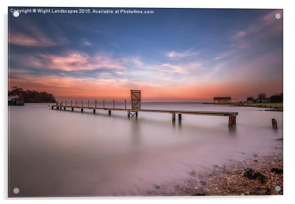 Fishbourne Jetty Acrylic by Wight Landscapes