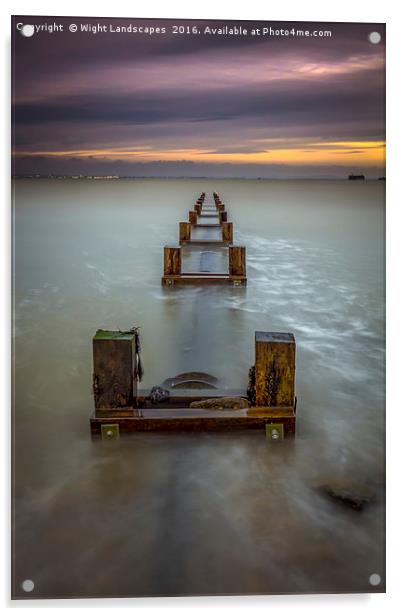 Seaview Outfall Acrylic by Wight Landscapes