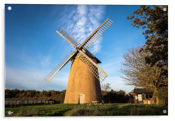 Bembridge Windmill in Winter #2 Acrylic by Wight Landscapes