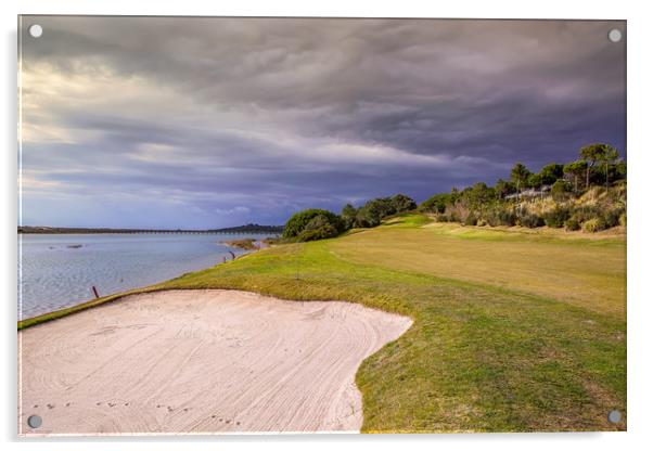 Quinta do Lago Golf Acrylic by Wight Landscapes