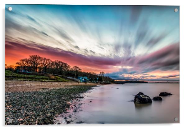 Woodside Bay Isle Of Wight Acrylic by Wight Landscapes