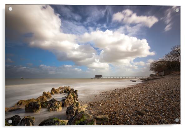 Bembridge Beach LE Acrylic by Wight Landscapes