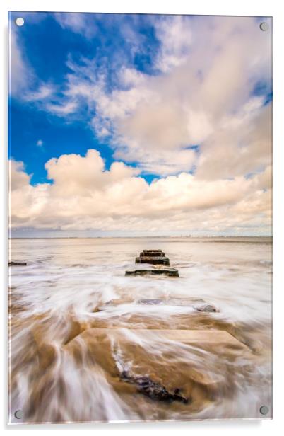 Seaview Beach Outfall Acrylic by Wight Landscapes