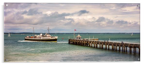 MV Balmoral At Yarmouth Pier Panorama Acrylic by Wight Landscapes