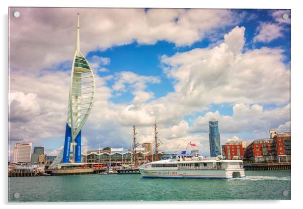 Wight Ryder Portsmouth Harbour Acrylic by Wight Landscapes
