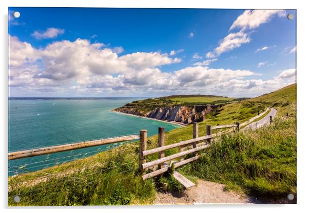 Alum Bay Isle Of Wight Acrylic by Wight Landscapes