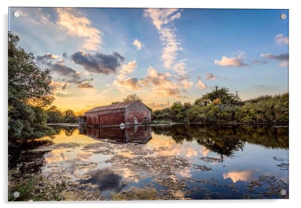 Bembridge Lagoons Boatshed Acrylic by Wight Landscapes