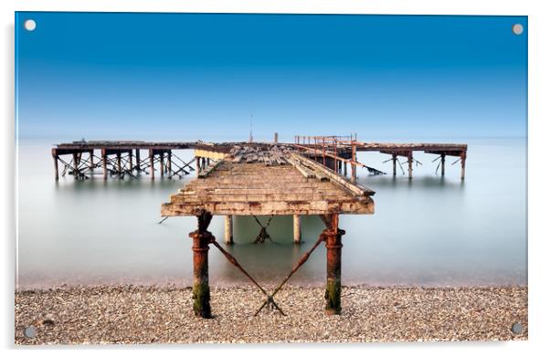 Fort Victoria Pier Acrylic by Wight Landscapes