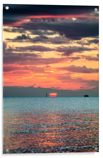 Solent Sunrise Acrylic by Wight Landscapes