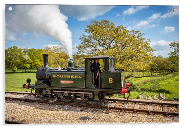 A1X TERRIER CLASS 0-6-0T NO.W8 FRESHWATER Acrylic by Wight Landscapes