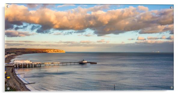 Sandown Bay Isle Of Wight Acrylic by Wight Landscapes