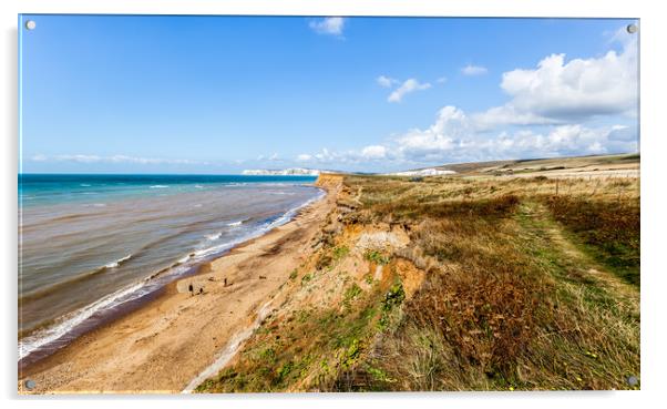 Brook Bay Isle Of Wight Acrylic by Wight Landscapes