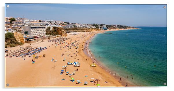 Albufeira Beach Algarve Portugal Acrylic by Wight Landscapes