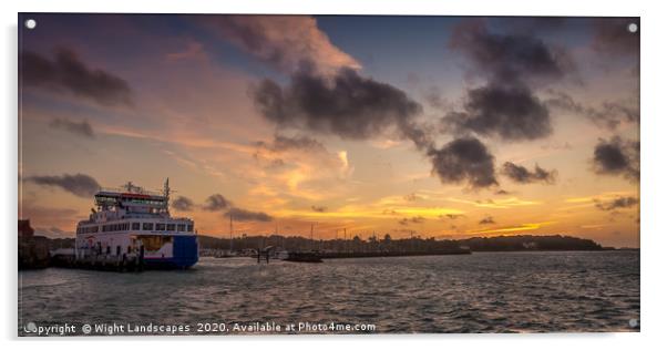 Yarmouth Harbour Isle Of Wight Acrylic by Wight Landscapes