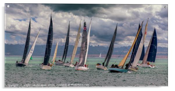 RORC Race The Wight Acrylic by Wight Landscapes