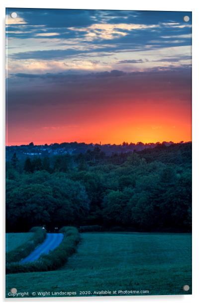 The Road To Firestone Copse Acrylic by Wight Landscapes