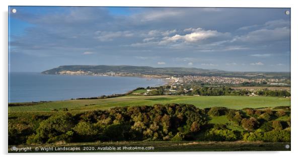 Sandown Bay Isle Of Wight Acrylic by Wight Landscapes