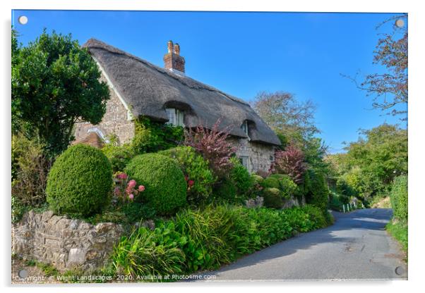 Godshill Cottage IOW Acrylic by Wight Landscapes