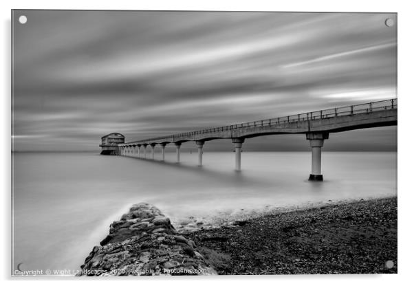 Bembridge Lifeboat Station Black and White LE Acrylic by Wight Landscapes