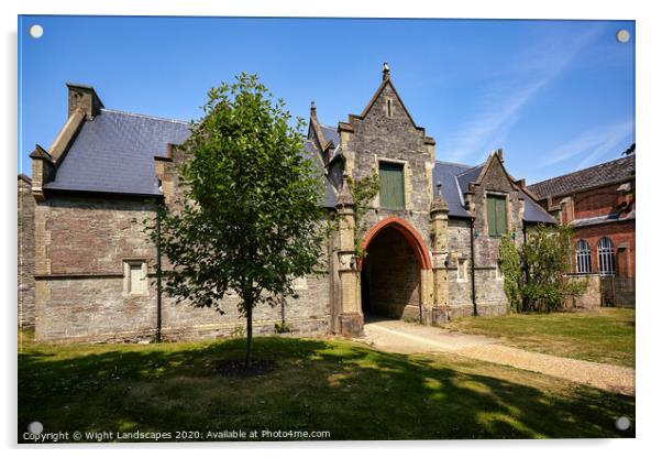 Quarr Abbey Stables Isle Of Wight Acrylic by Wight Landscapes