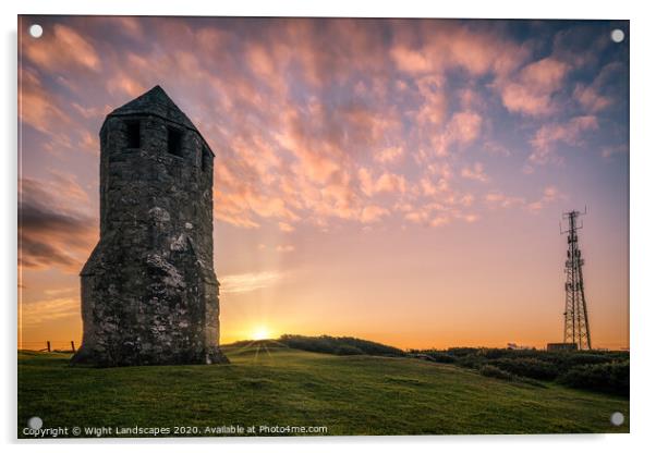 Sunrise At The Pepper Pot Acrylic by Wight Landscapes