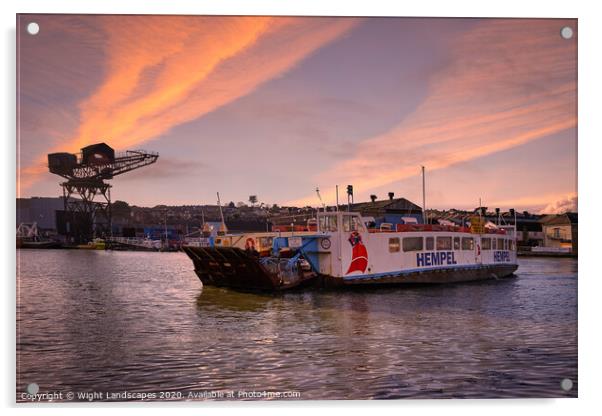 Cowes Floating Bridge No 5 Acrylic by Wight Landscapes