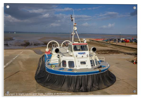 Freedom 90 Hovercraft Acrylic by Wight Landscapes