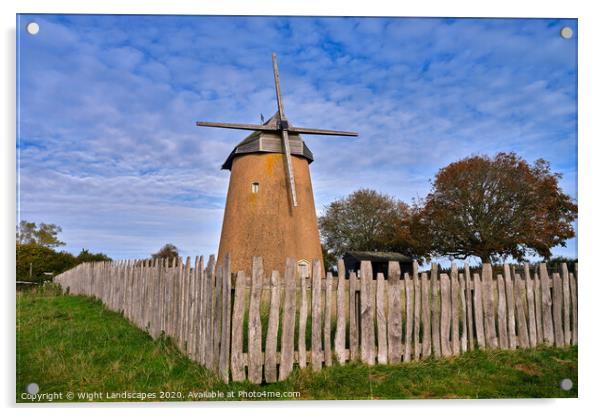 Bembridge Windmill Isle Of Wight Acrylic by Wight Landscapes