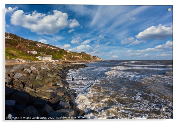Wheelers Bay Ventnor Isle Of Wight Acrylic by Wight Landscapes