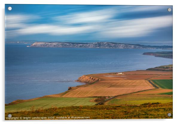 Blackgang To The Needles Acrylic by Wight Landscapes