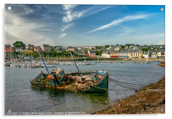 Abandoned Fishing Boat Camaret-sur-Mer Acrylic by Wight Landscapes
