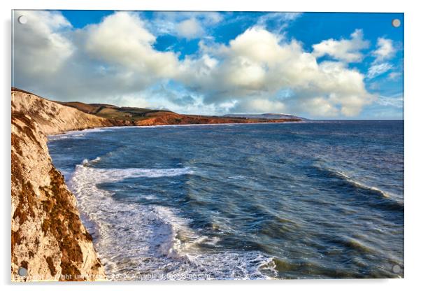 The Three Bays Seascape Acrylic by Wight Landscapes