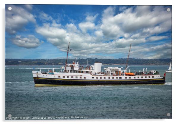 MV Balmoral In The Solent Acrylic by Wight Landscapes