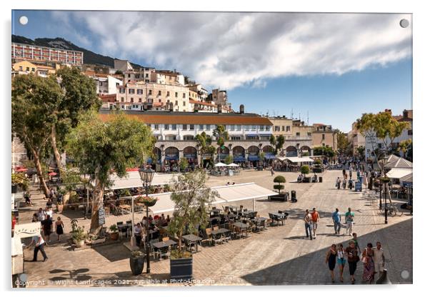 Casemates Square Gibraltar Acrylic by Wight Landscapes