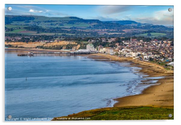 Sandown Isle Of Wight Acrylic by Wight Landscapes