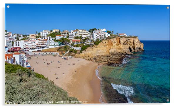 Carvoeiro Beach Algarve Portugal Acrylic by Wight Landscapes