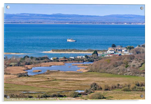 Bembridge Harbour Acrylic by Wight Landscapes