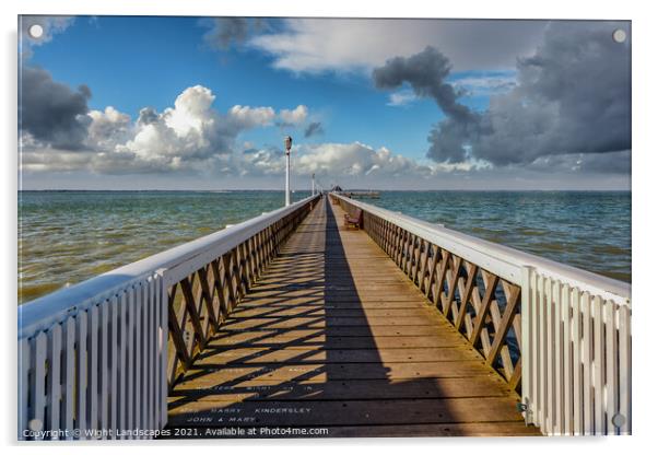 Yarmouth Pier Isle Of Wight Acrylic by Wight Landscapes