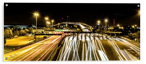 Busy light trails Acrylic by jim wardle-young