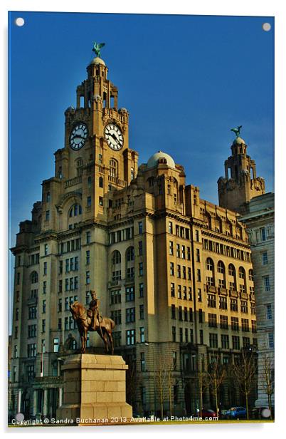 The Royal Liver Building Acrylic by Sandra Buchanan